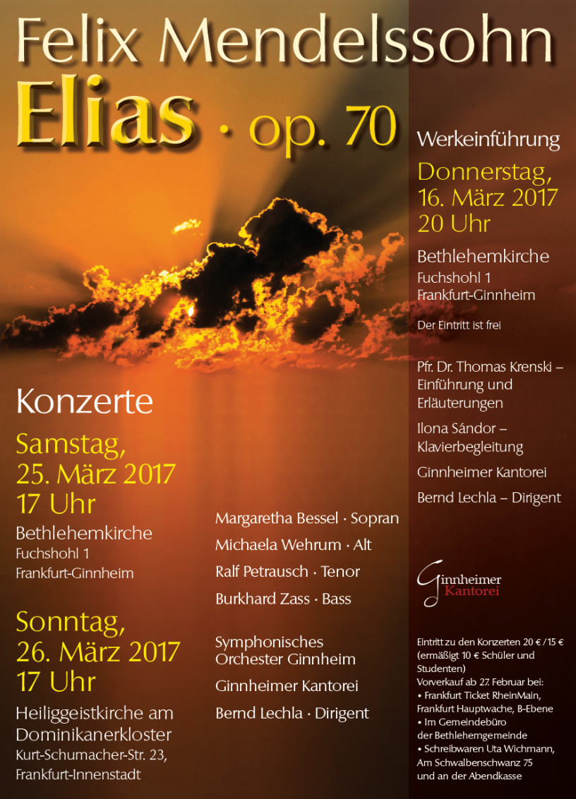 Konzertplakat Elias 2017